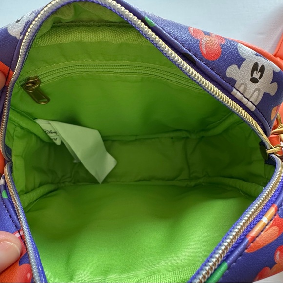 Disney Loungefly Mickey Halloween treats crossbody purse bag orange‎ & purple - Picture 11 of 14